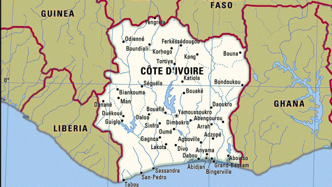 Cote-dIvoire-boundaries-map-cities-locator