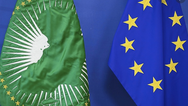 Africa EU flags
